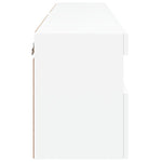 Vegghengte Tv-Benker Med Led 2 Stk Hvit 60X30X40 Cm