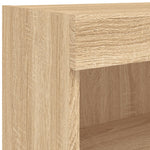 Vegghengt Tv-Benk Med Led Sonoma Eik 60X30X40 Cm