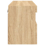 Vegghengt Tv-Benk Med Led Sonoma Eik 60X30X40 Cm