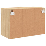 Vegghengt Tv-Benk Med Led Sonoma Eik 60X30X40 Cm