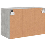 Vegghengt Tv-Benk Med Led-Lys Betonggrå 60X30X40 Cm