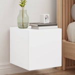 Vegghengte Tv-Benker Med Led 2 Stk Hvit 30,5X35X30 Cm