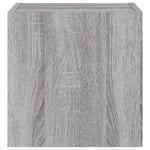 Vegghengt Tv-Benk Med Led Grå Sonoma 30,5X35X30 Cm