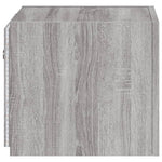 Vegghengt Tv-Benk Med Led Grå Sonoma 30,5X35X30 Cm