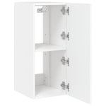 Vegghengt Tv-Benk Med Led Hvit 30,5X35X70 Cm