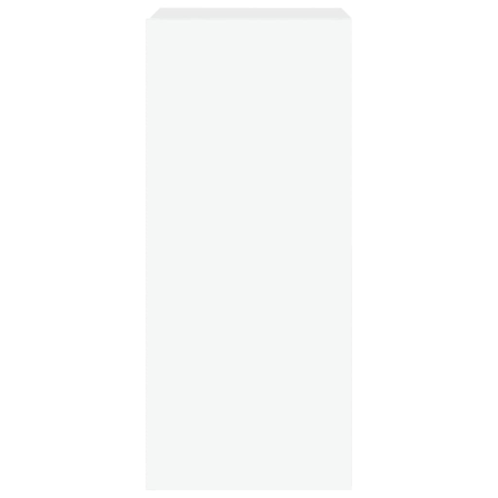 Vegghengt Tv-Benk Med Led Hvit 30,5X35X70 Cm