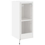 Vegghengt Tv-Benk Med Led Hvit 30,5X35X70 Cm