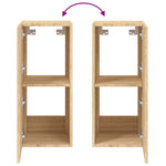 Vegghengt Tv-Benk Med Led Sonoma Eik 30,5X35X70 Cm