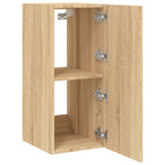 Vegghengt Tv-Benk Med Led Sonoma Eik 30,5X35X70 Cm