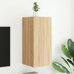Vegghengt Tv-Benk Med Led Sonoma Eik 30,5X35X70 Cm