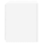 Vegghengte Tv-Benker Med Led 2 Stk Hvit 40,5X35X40 Cm
