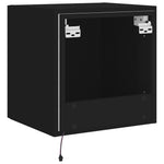Vegghengte Tv-Benker Med Led 2 Stk Svart 40,5X35X40 Cm