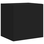 Vegghengte Tv-Benker Med Led 2 Stk Svart 40,5X35X40 Cm