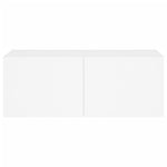 Vegghengt Tv-Benk Med Led Hvit 80X35X31 Cm