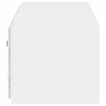 Vegghengt Tv-Benk Med Led Hvit 80X35X31 Cm
