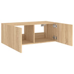 Vegghengt Tv-Benk Med Led Sonoma Eik 80X35X31 Cm