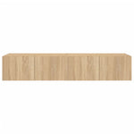 Vegghengte Tv-Benker Med Led 2 Stk Sonoma Eik 80X35X31 Cm