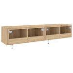 Vegghengte Tv-Benker Med Led 2 Stk Sonoma Eik 80X35X31 Cm