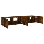 Tv-Benker Med Led-Lys 2 Stk Røkt Eik 80X35X31 Cm