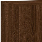 Vegghengt Tv-Benk Med Led Brun Eik 80X35X31 Cm
