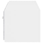 Vegghengt Tv-Benk Med Led Hvit 100X35X31 Cm