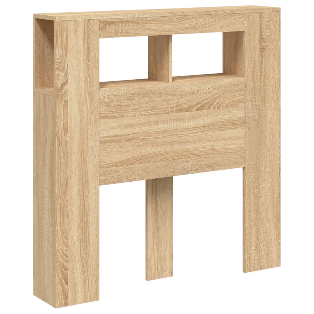 Sengegavl Med Led Sonoma Eik 100X18,5X103,5 Cm Konstruert Tre