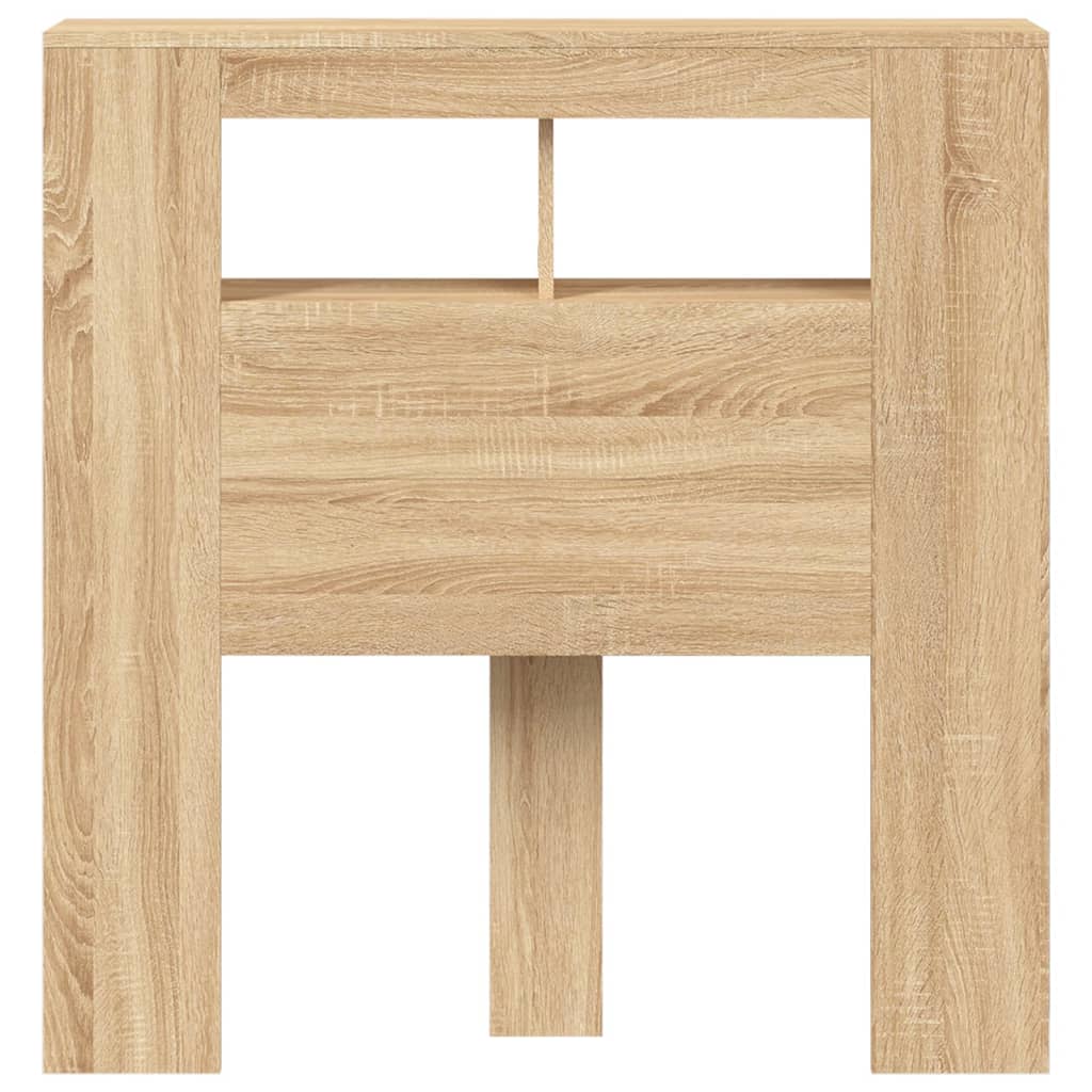 Sengegavl Med Led Sonoma Eik 100X18,5X103,5 Cm Konstruert Tre