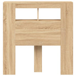Sengegavl Med Led Sonoma Eik 100X18,5X103,5 Cm Konstruert Tre