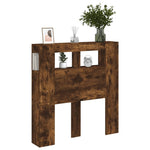 Sengegavl Med Led Røkt Eik 100X18,5X103,5 Cm Konstruert Tre