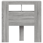 Sengegavl Med Led Grå Sonoma 100X18,5X103,5 Cm Konstruert Tre