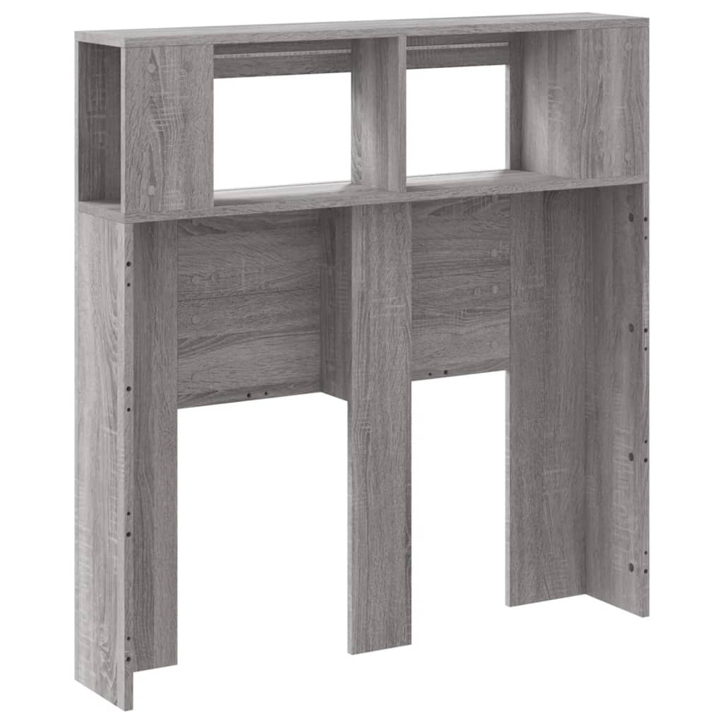 Sengegavl Med Led Grå Sonoma 100X18,5X103,5 Cm Konstruert Tre