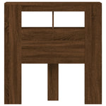 Sengegavl Med Led Brun Eik 100X18,5X103,5 Cm Konstruert Tre