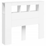 Sengegavl Med Led Hvit 120X18,5X103,5 Cm Konstruert Tre