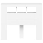 Sengegavl Med Led Hvit 120X18,5X103,5 Cm Konstruert Tre