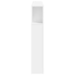 Sengegavl Med Led Hvit 120X18,5X103,5 Cm Konstruert Tre