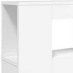 Sengegavl Med Led Hvit 120X18,5X103,5 Cm Konstruert Tre