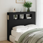 Sengegavl Med Led Svart 120X18,5X103,5 Cm Konstruert Tre