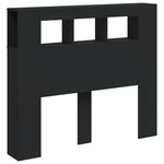 Sengegavl Med Led Svart 120X18,5X103,5 Cm Konstruert Tre