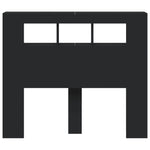 Sengegavl Med Led Svart 120X18,5X103,5 Cm Konstruert Tre