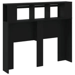 Sengegavl Med Led Svart 120X18,5X103,5 Cm Konstruert Tre