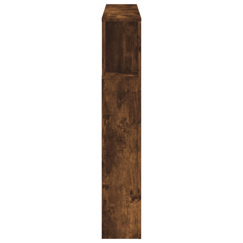 Sengegavl Med Led Røkt Eik 120X18,5X103,5 Cm Konstruert Tre
