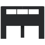 Sengegavl Med Led Svart 140X18,5X103,5 Cm Konstruert Tre