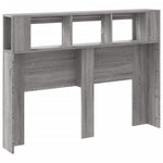 Sengegavl Med Led Grå Sonoma 140X18,5X103,5 Cm Konstruert Tre