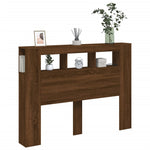 Sengegavl Med Led Brun Eik 140X18,5X103,5Cm Konstruert Tre