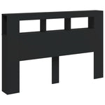 Sengegavl Med Led Svart 160X18,5X103,5 Cm Konstruert Tre