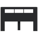 Sengegavl Med Led Svart 160X18,5X103,5 Cm Konstruert Tre