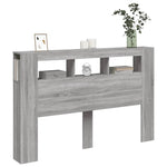 Sengegavl Med Led Grå Sonoma 160X18,5X103,5 Cm Konstruert Tre