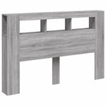 Sengegavl Med Led Grå Sonoma 160X18,5X103,5 Cm Konstruert Tre