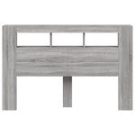 Sengegavl Med Led Grå Sonoma 160X18,5X103,5 Cm Konstruert Tre