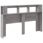 Sengegavl Med Led Grå Sonoma 160X18,5X103,5 Cm Konstruert Tre